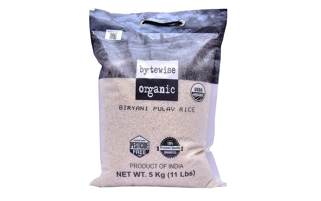Bytewise Organic Biryani Pulav Rice    Pack  5 kilogram